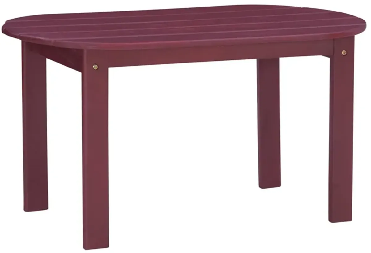 Adirondack Coffee Table in Red Satin by Linon Home Decor