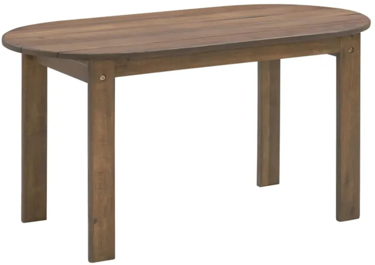 Adirondack Coffee Table in Acorn Brown Satin by Linon Home Decor