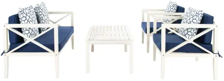 Indria 4-pc. Patio Set in Pacific Blue by Safavieh
