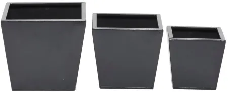Ivy Collection Greenhouse Planter Set of 3 in Black by UMA Enterprises
