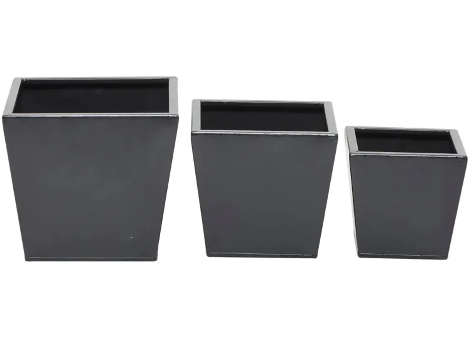 Ivy Collection Greenhouse Planter Set of 3 in Black by UMA Enterprises