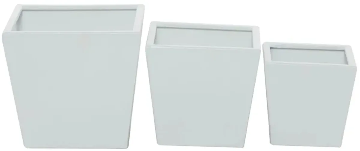 Ivy Collection Greenhouse Planter Set of 3 in White by UMA Enterprises