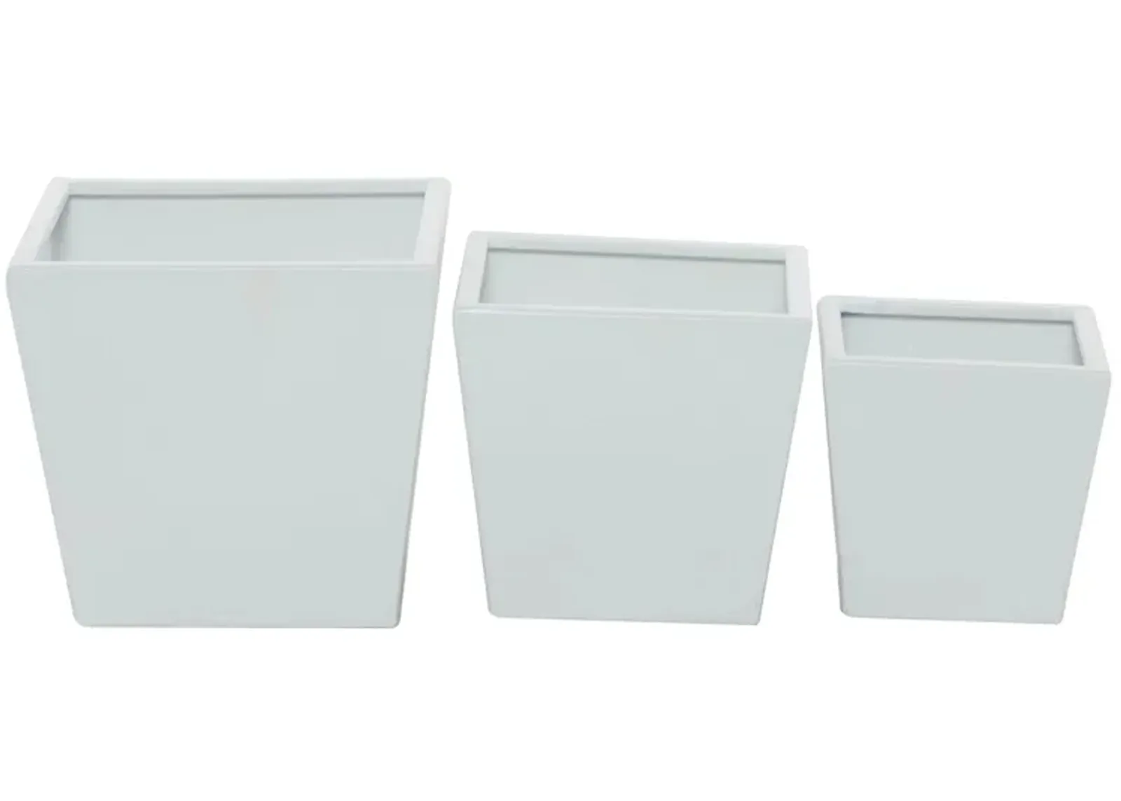 Ivy Collection Greenhouse Planter Set of 3 in White by UMA Enterprises