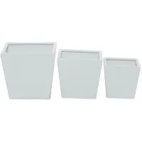 Ivy Collection Greenhouse Planter Set of 3 in White by UMA Enterprises