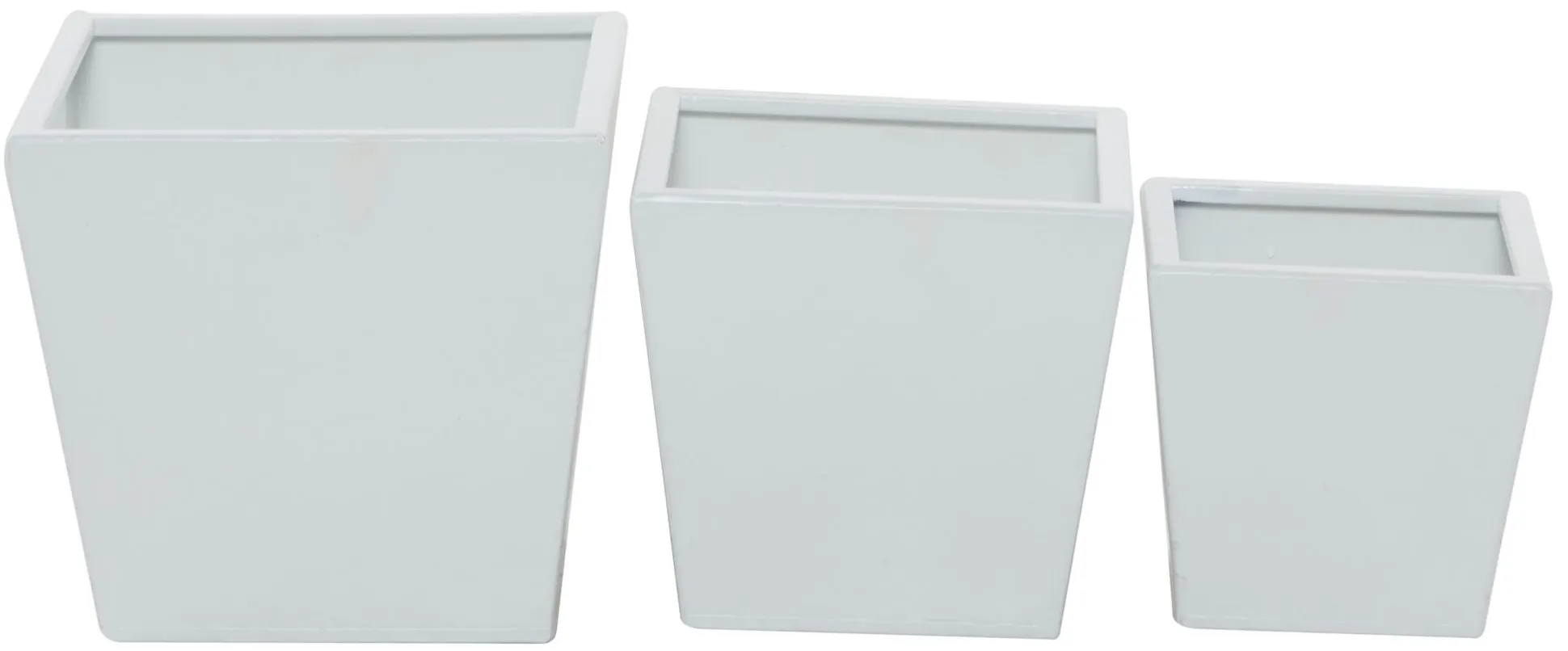 Ivy Collection Greenhouse Planter Set of 3 in White by UMA Enterprises