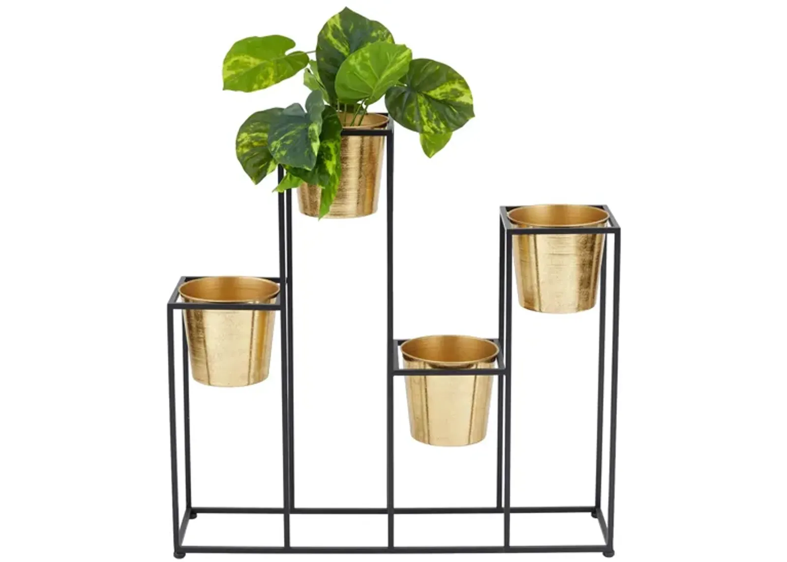 Ivy Collection Gold Metal Planter in Gold by UMA Enterprises