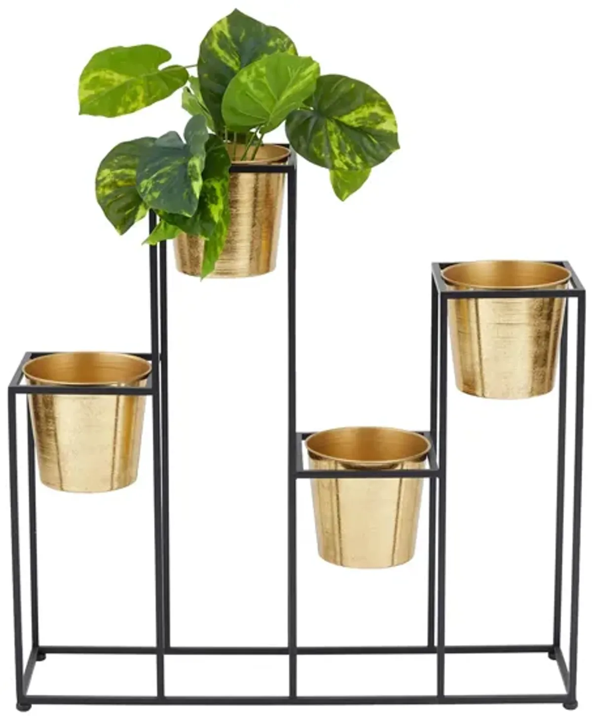 Ivy Collection Gold Metal Planter in Gold by UMA Enterprises