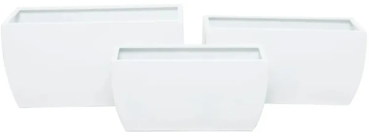 Ivy Collection Watseka Planter Set of 3 in White by UMA Enterprises