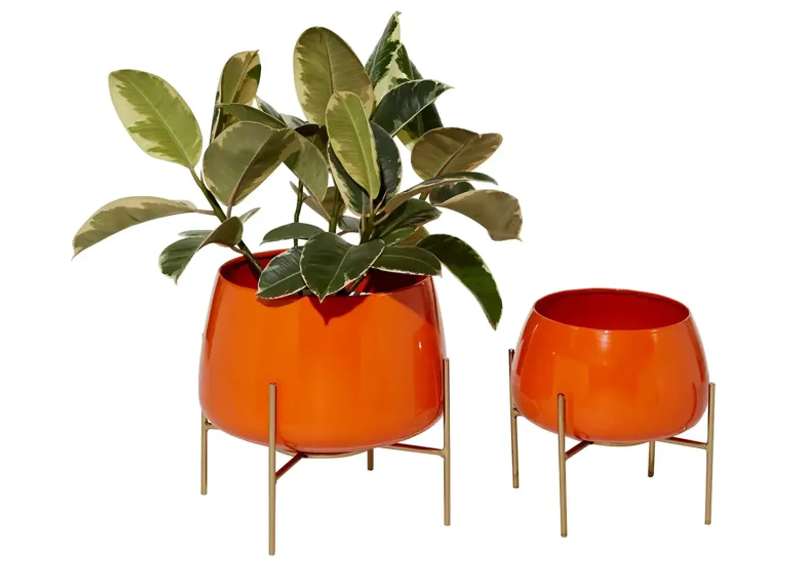 Ivy Collection Usagi Planter Set of 2 in Orange by UMA Enterprises