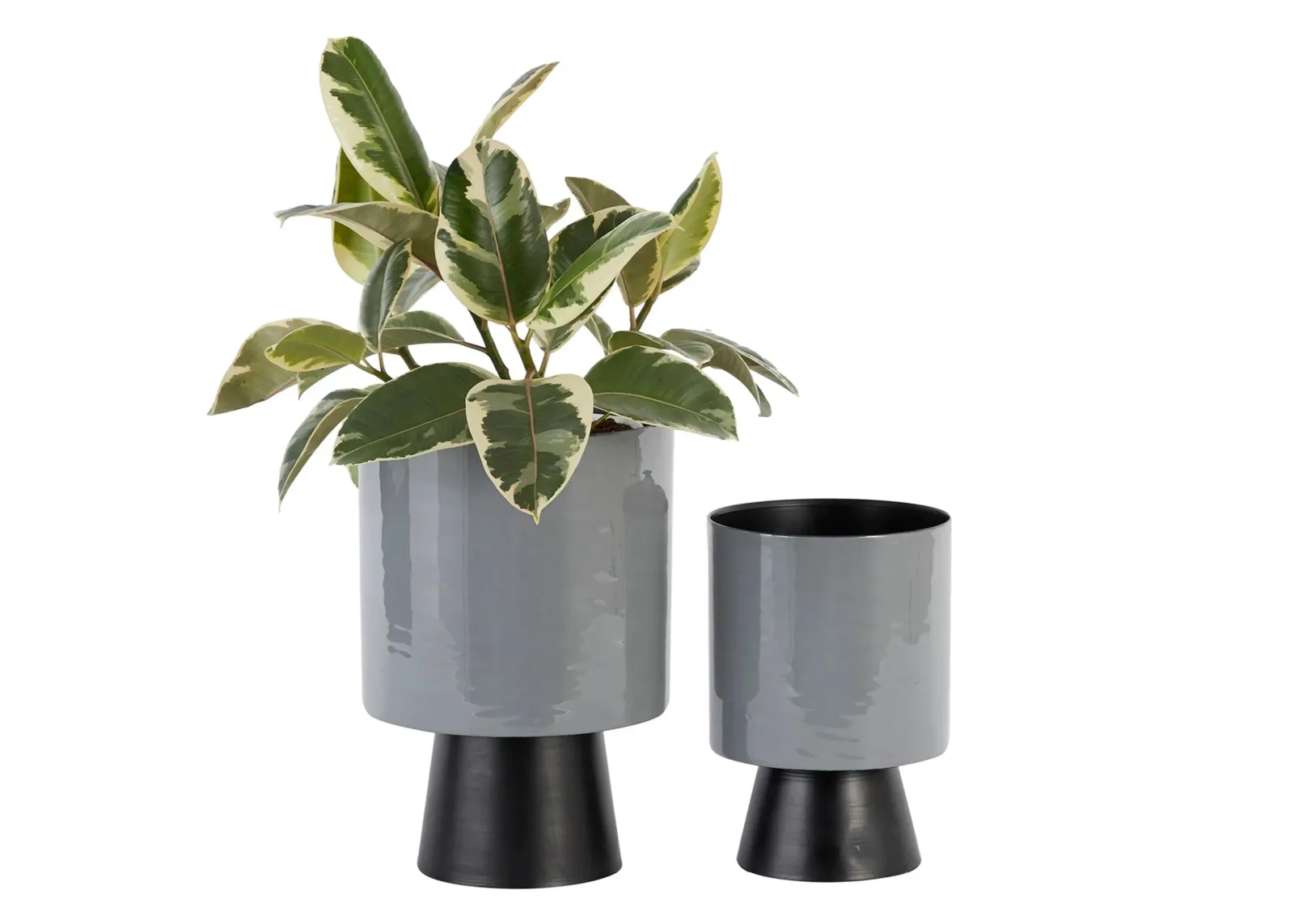 Ivy Collection Majorette Planter Set of 2 in Gray by UMA Enterprises