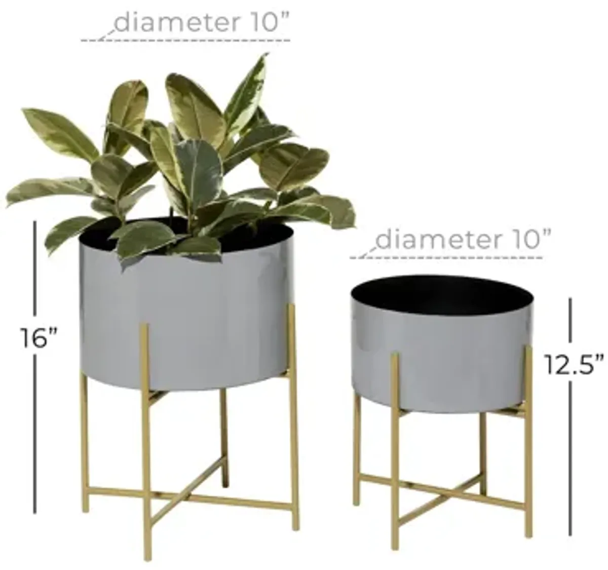 Ivy Collection Chalyna Planter Set of 2