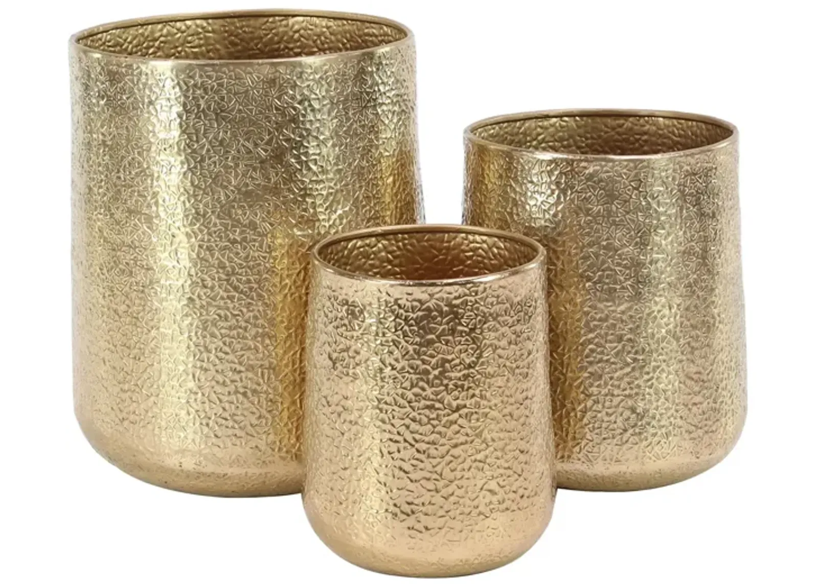 Ivy Collection Selwyn Planter Set of 3 in Gold by UMA Enterprises