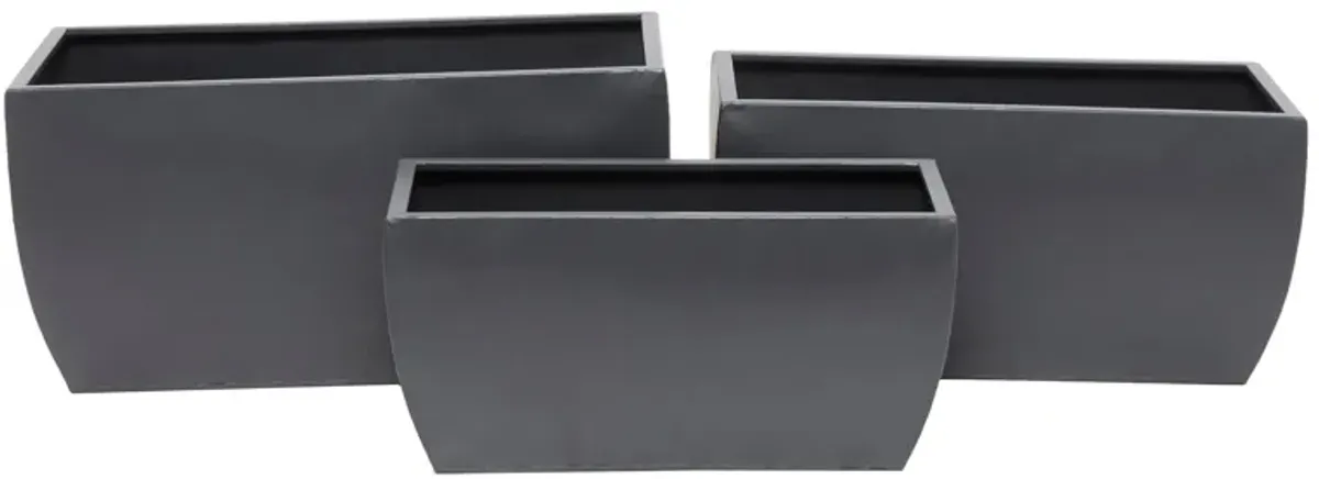 Ivy Collection Watseka Planter Set of 3 in Gray by UMA Enterprises