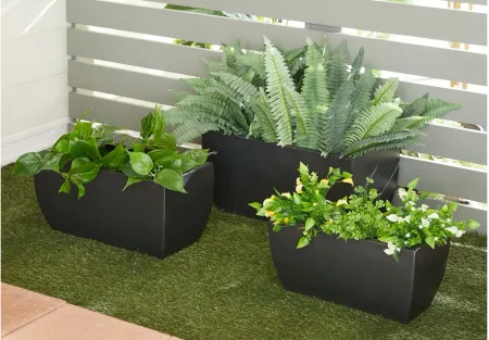 Ivy Collection Watseka Planter Set of 3 in Gray by UMA Enterprises