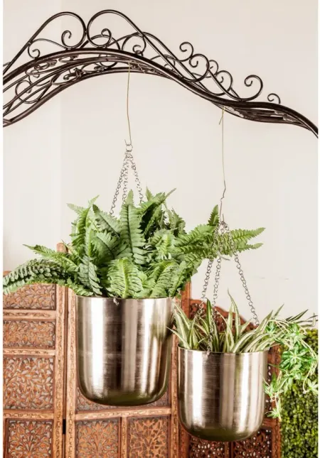 CosmoLiving Louisville Planter Set of 2 in Silver by UMA Enterprises