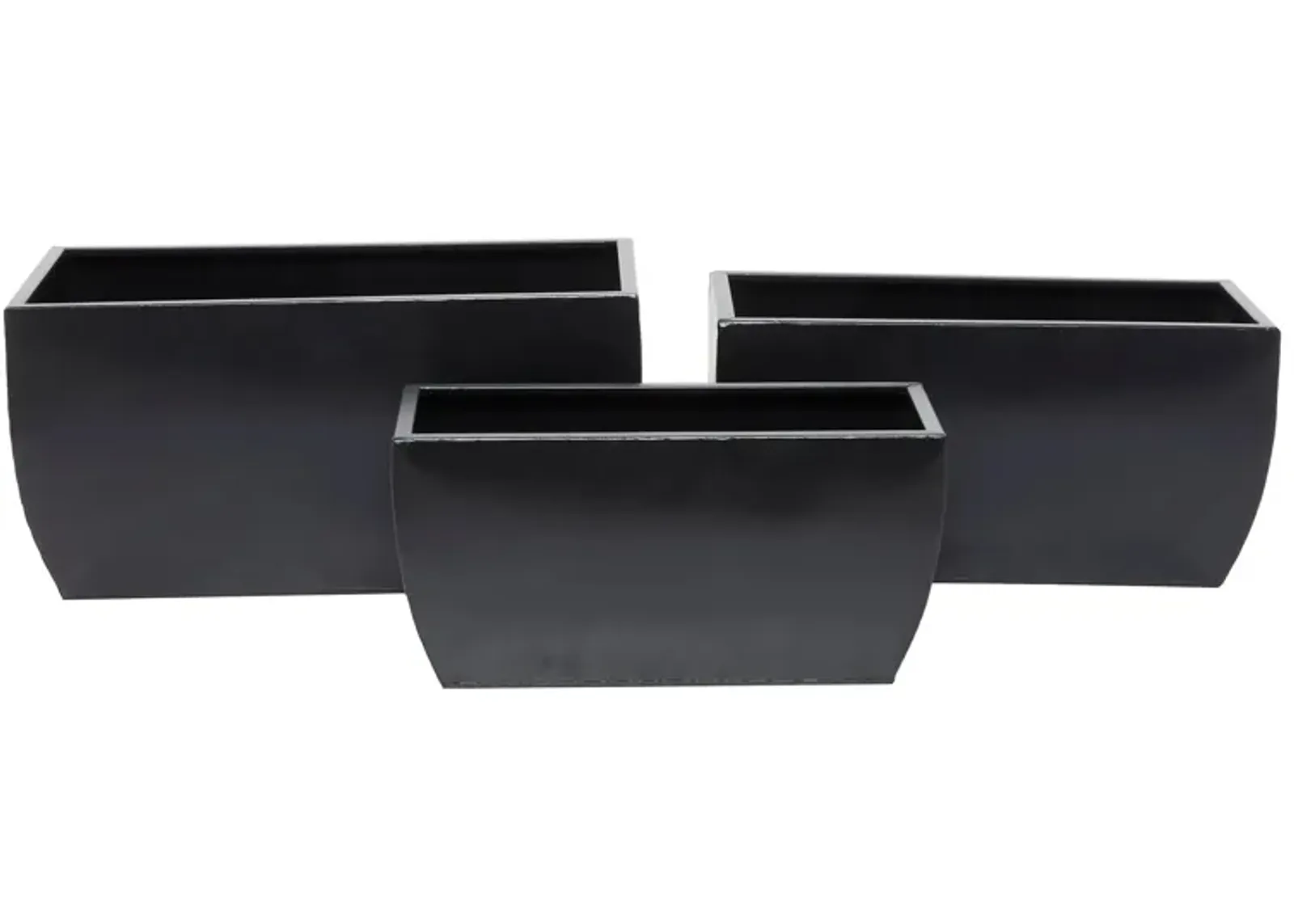 Ivy Collection Watseka Planter Set of 3 in Black by UMA Enterprises