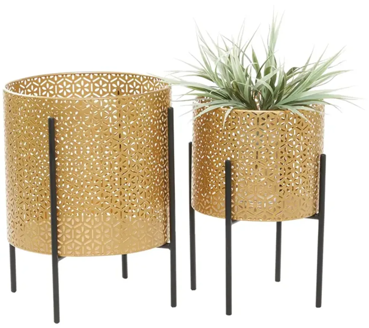 CosmoLiving Chromatics Planter Set of 2 in Gold by UMA Enterprises