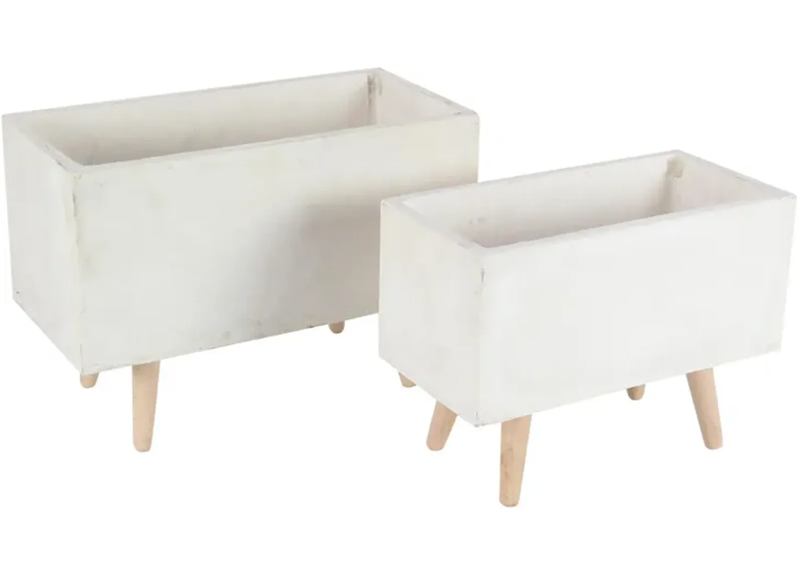 CosmoLiving Manhattan Planter Set of 2 in White by UMA Enterprises