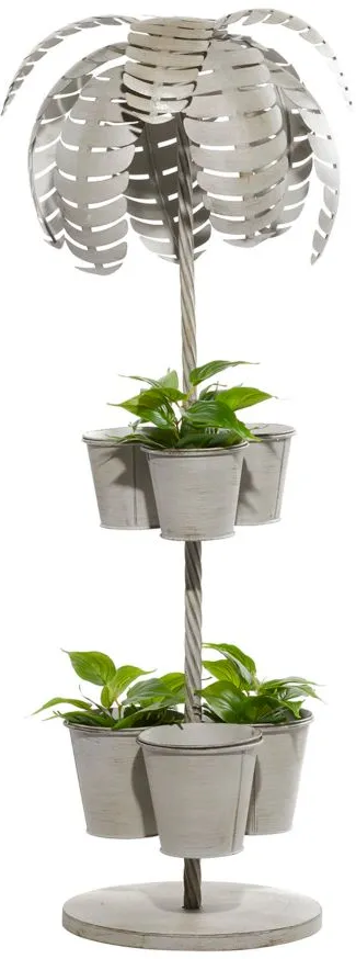 Ivy Collection Gray Metal Planter in Gray by UMA Enterprises