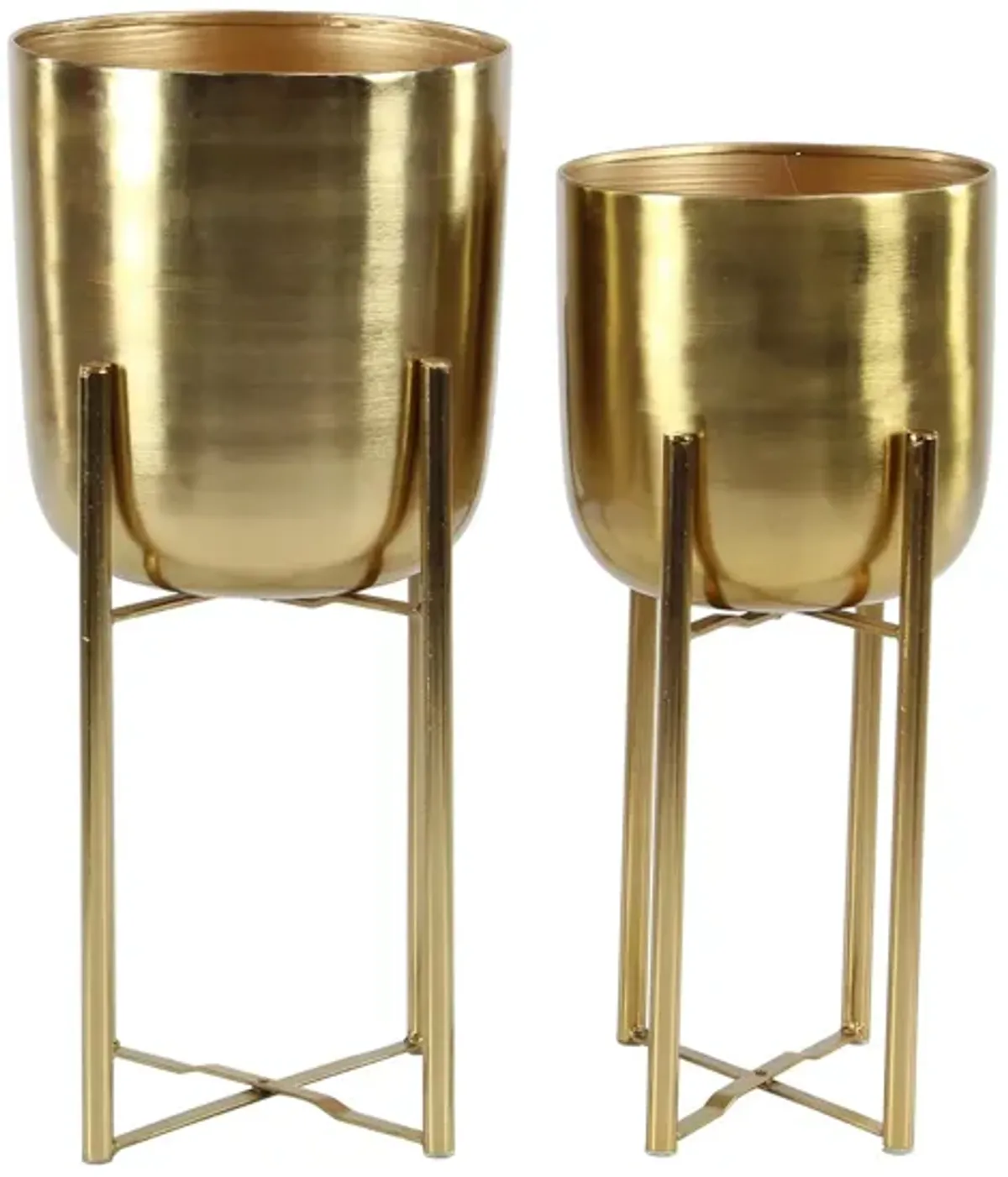 CosmoLiving Handsome Planter Set of 2 in Gold by UMA Enterprises