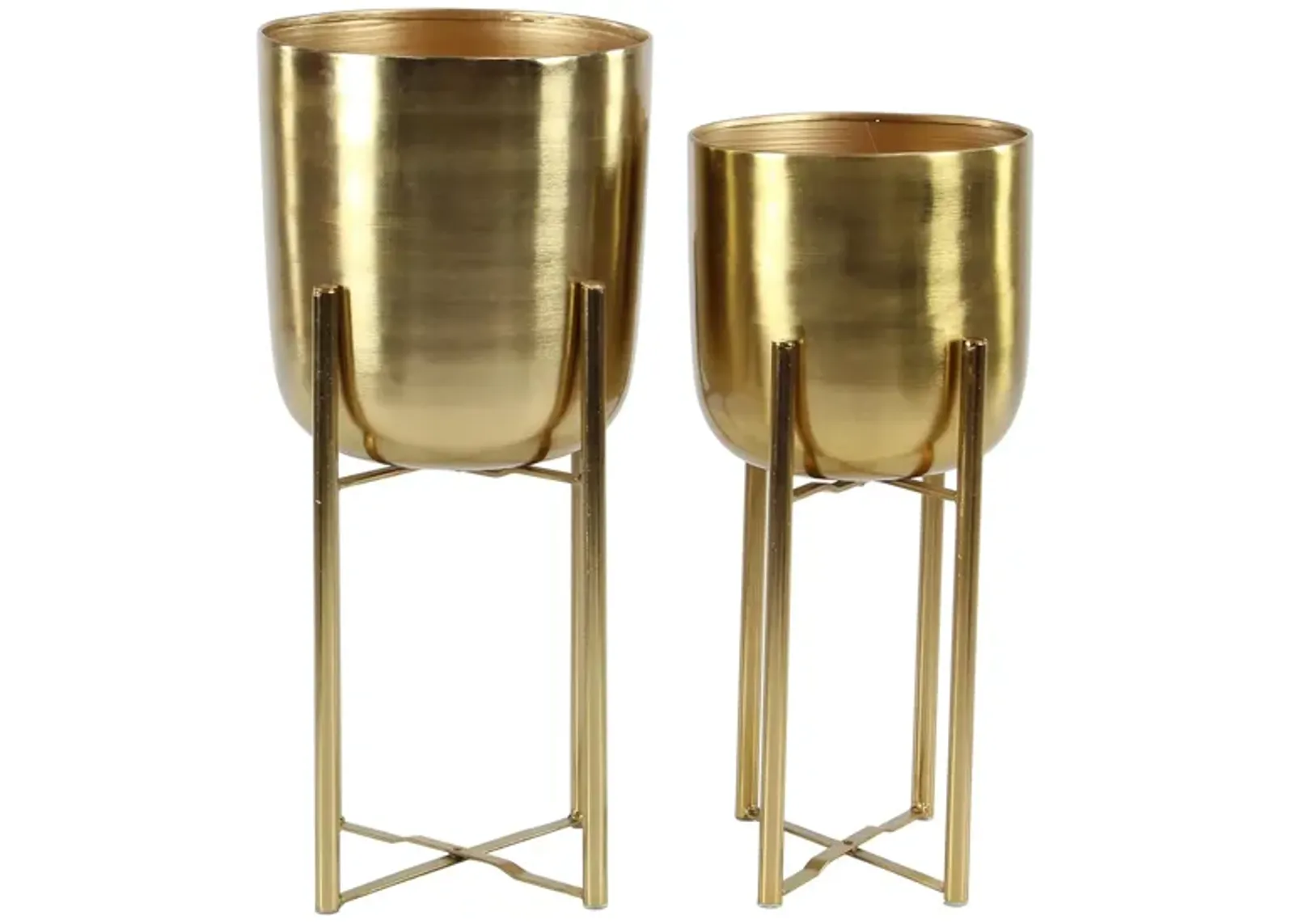 CosmoLiving Handsome Planter Set of 2 in Gold by UMA Enterprises