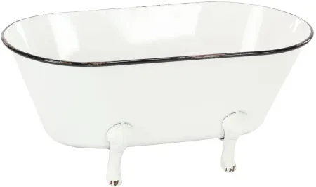 Ivy Collection White Metal Planter in White by UMA Enterprises