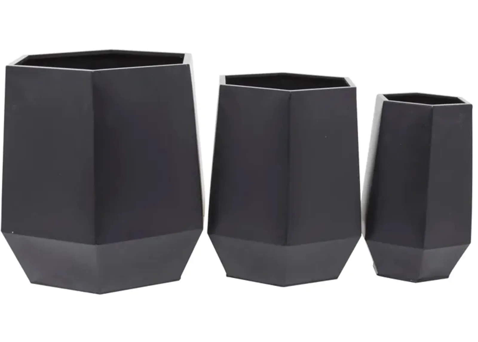 Ivy Collection Marchenkind Planter: Set of 3 in Black by UMA Enterprises