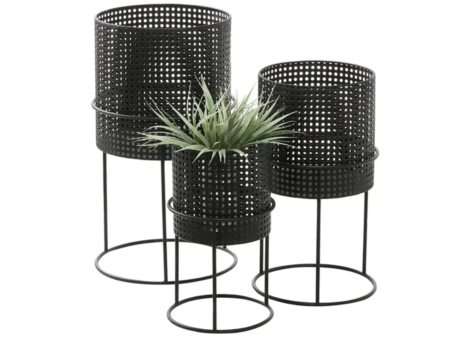 Ivy Collection Trailblazer Planter Set of 3 in Black by UMA Enterprises