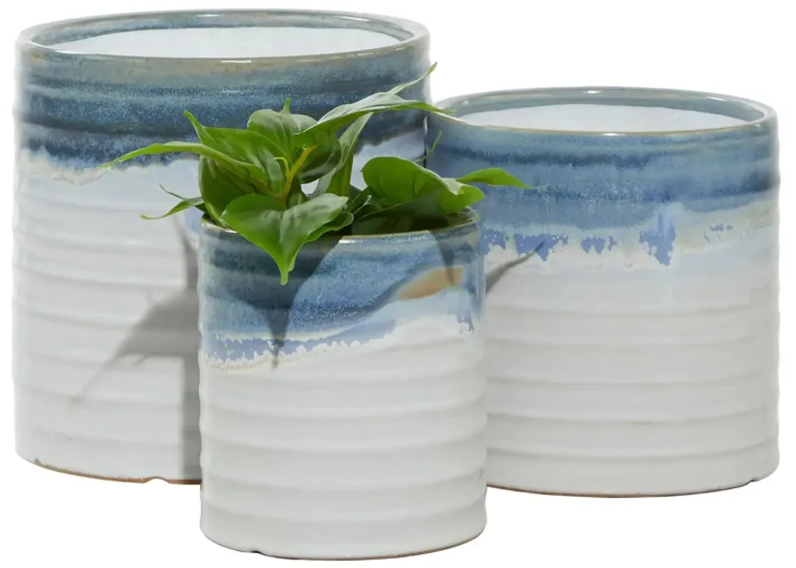 Ivy Collection Snoco Planter Set of 3 in White by UMA Enterprises