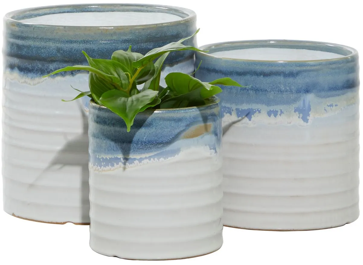 Ivy Collection Snoco Planter Set of 3 in White by UMA Enterprises