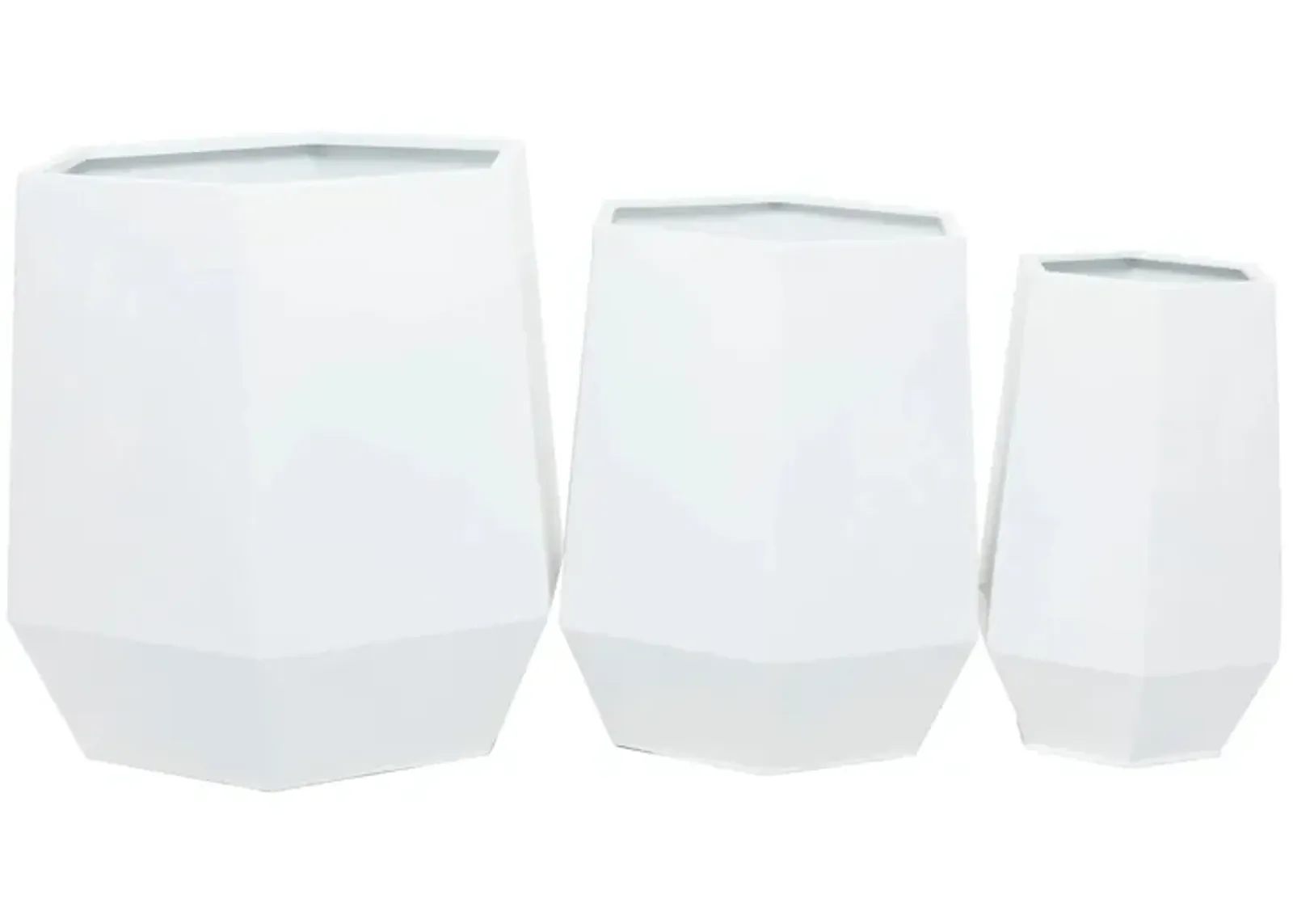 Ivy Collection Marchenkind Planter: Set of 3 in White by UMA Enterprises