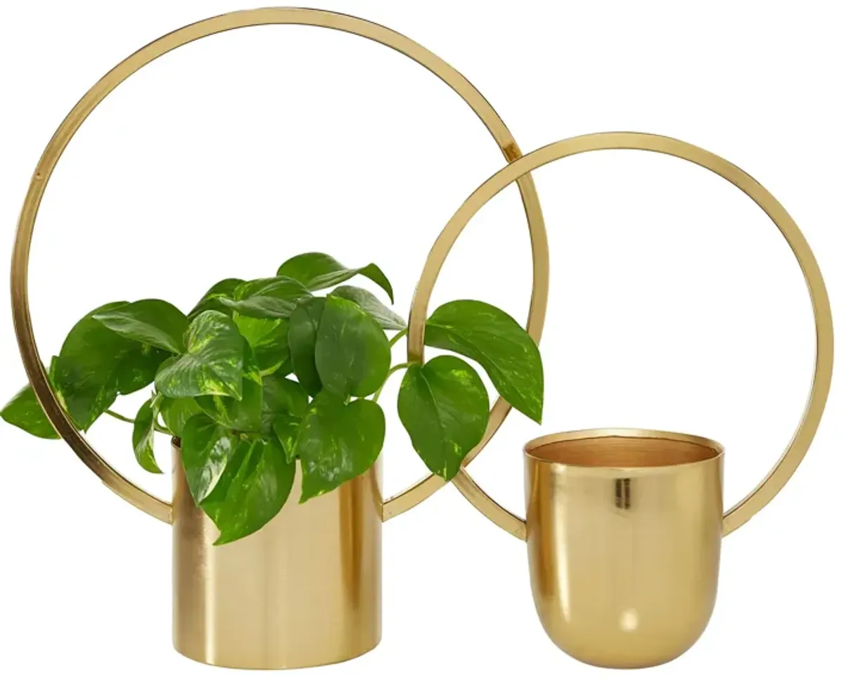 CosmoLiving Instaglam Planter Set of 2 in Gold by UMA Enterprises