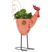 Ivy Collection Pink Metal Planter in Pink by UMA Enterprises