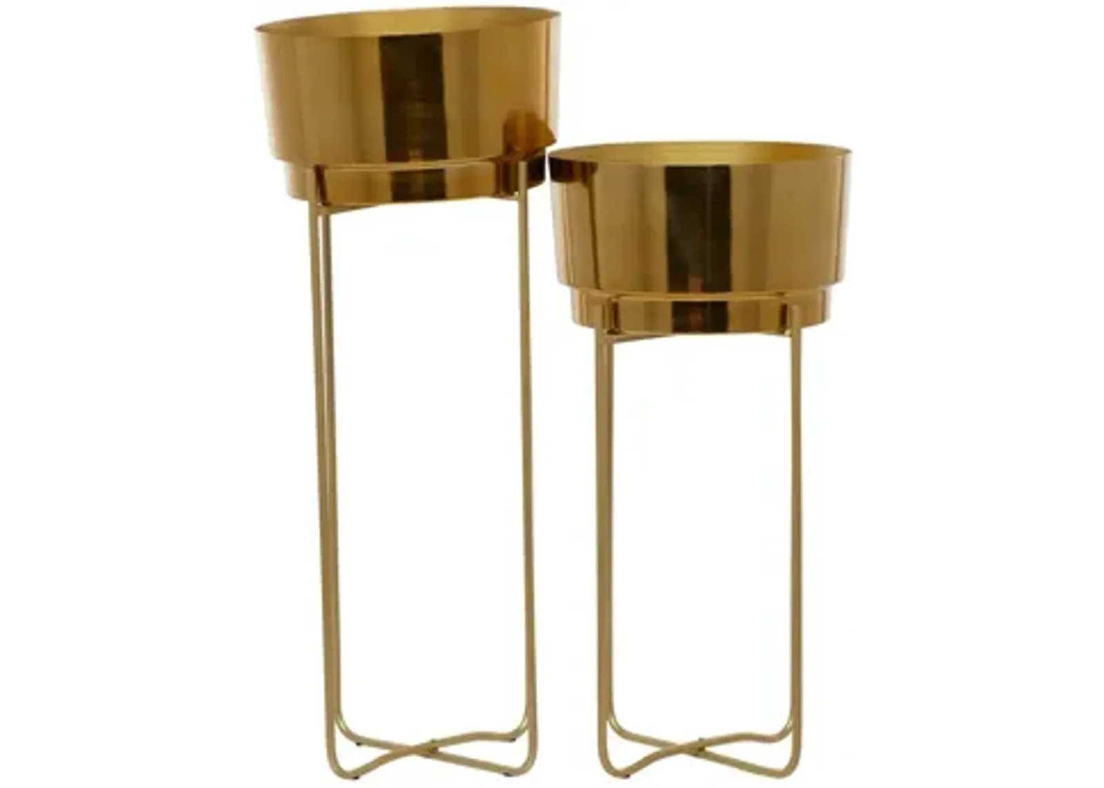 CosmoLiving Ivy Planter Set of 2 in Gold by UMA Enterprises