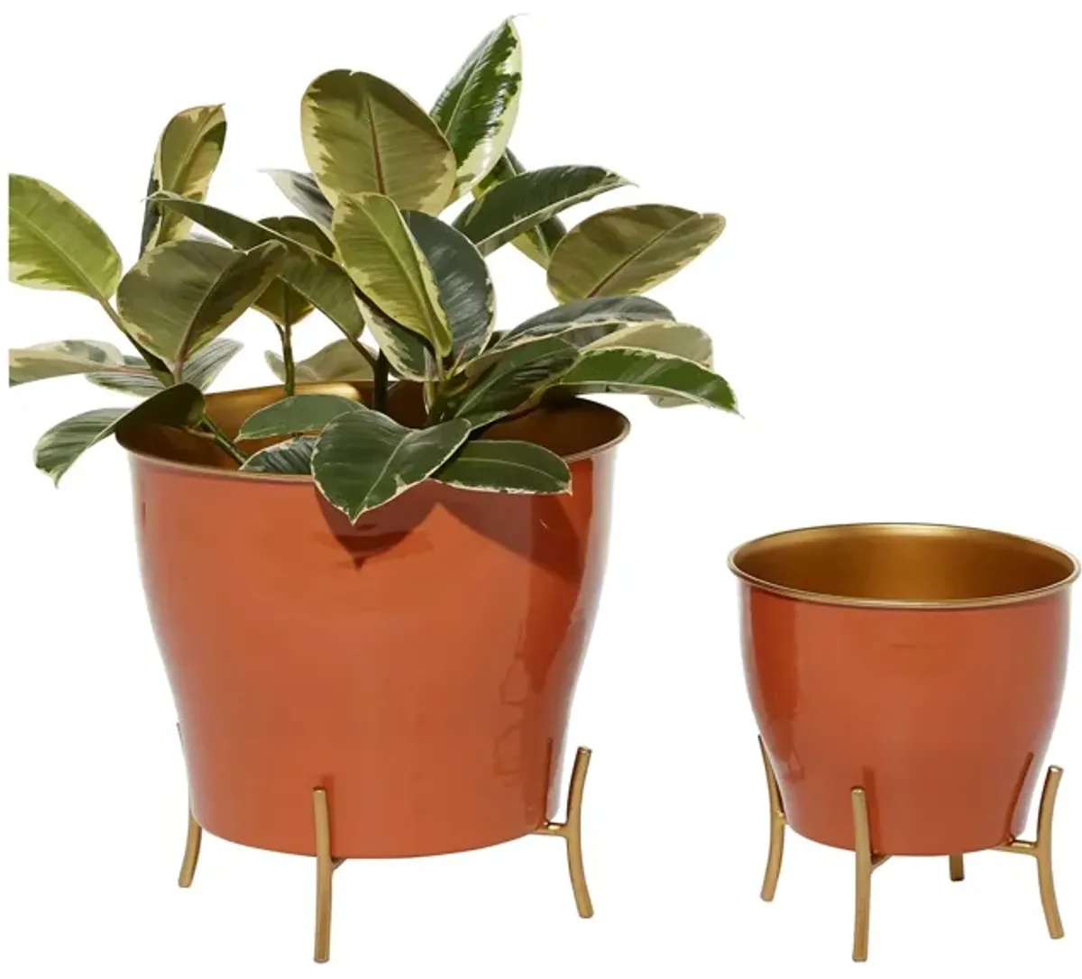 Novogratz Goodall Planter Set of 2 in Orange by UMA Enterprises