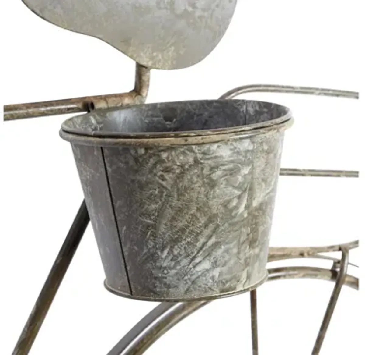 Ivy Collection Gray Metal Planter