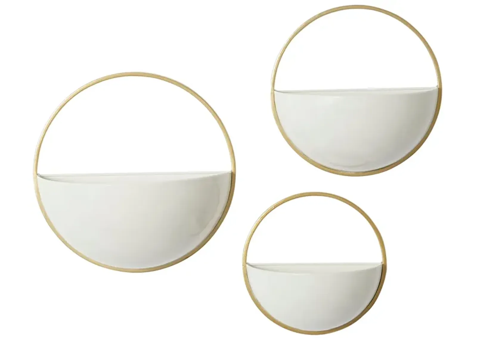 Ivy Collection Geist Planter Set of 3 in White by UMA Enterprises