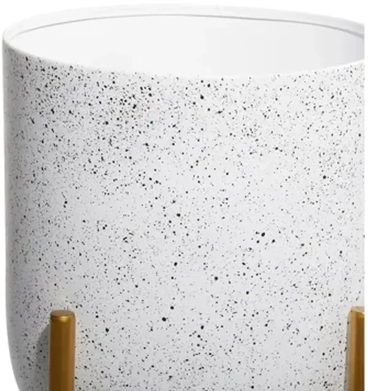 Ivy Collection White Metal Planter Set of 2