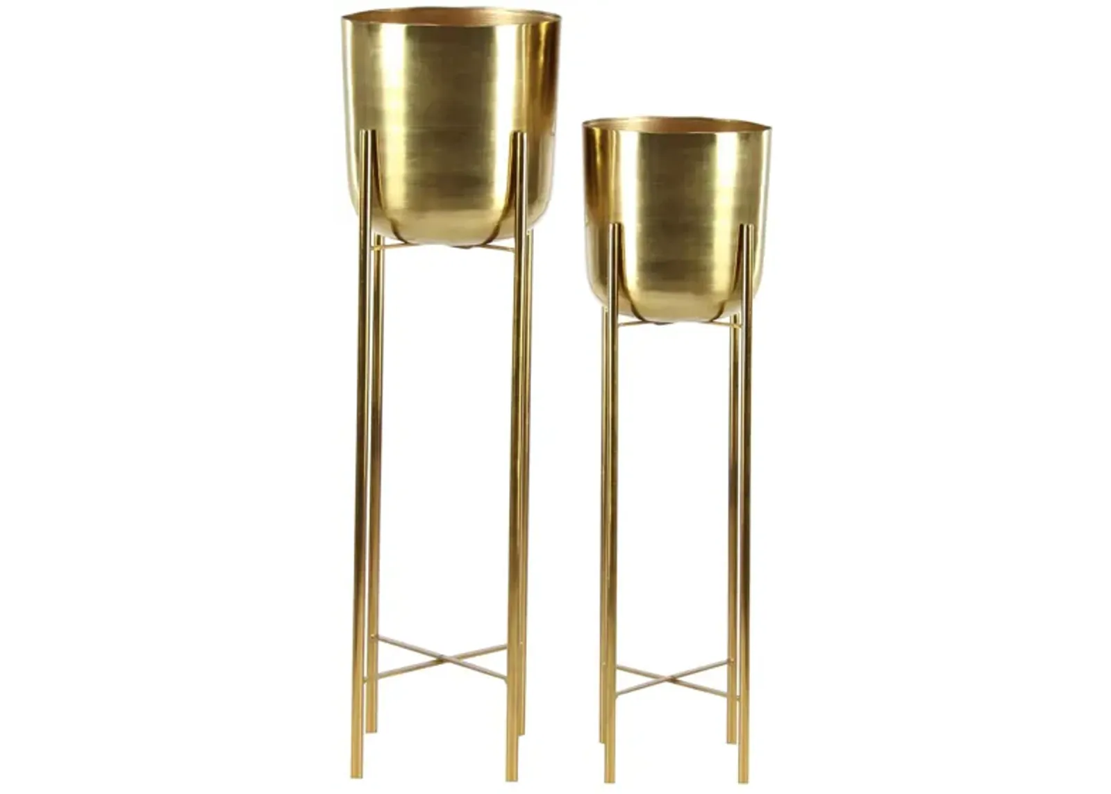 CosmoLiving Stiletto Planter Set of 2 in Gold by UMA Enterprises