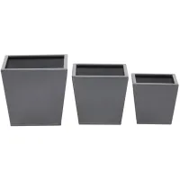 Ivy Collection Greenhouse Planter Set of 3 in Gray by UMA Enterprises