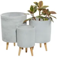Ivy Collection Alphabittle Planter Set of 3 in Gray by UMA Enterprises