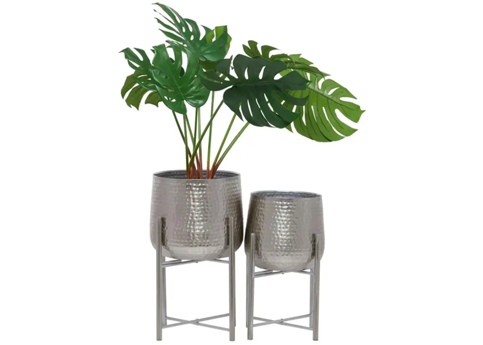 CosmoLiving Carothers Planter Set of 2 in Silver by UMA Enterprises