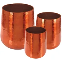 Ivy Collection Selwyn Planter Set of 3 in Copper by UMA Enterprises