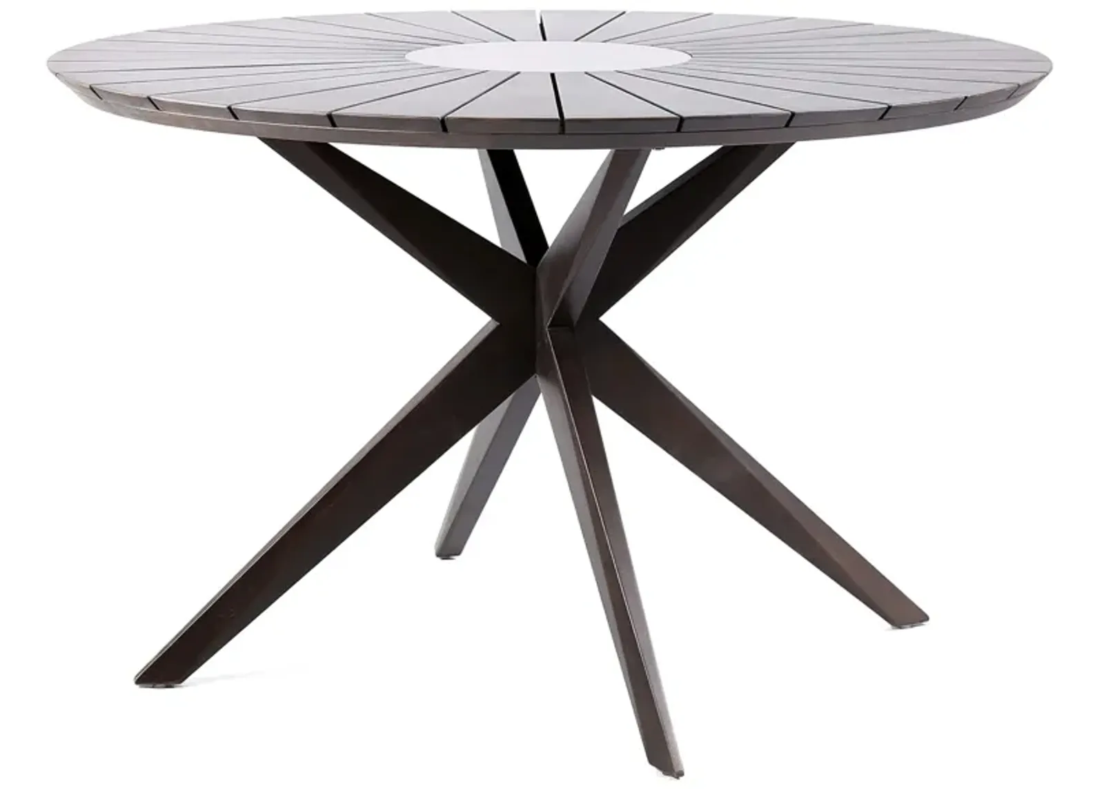 Oasis Outdoor Round Dining Table in White by Armen Living