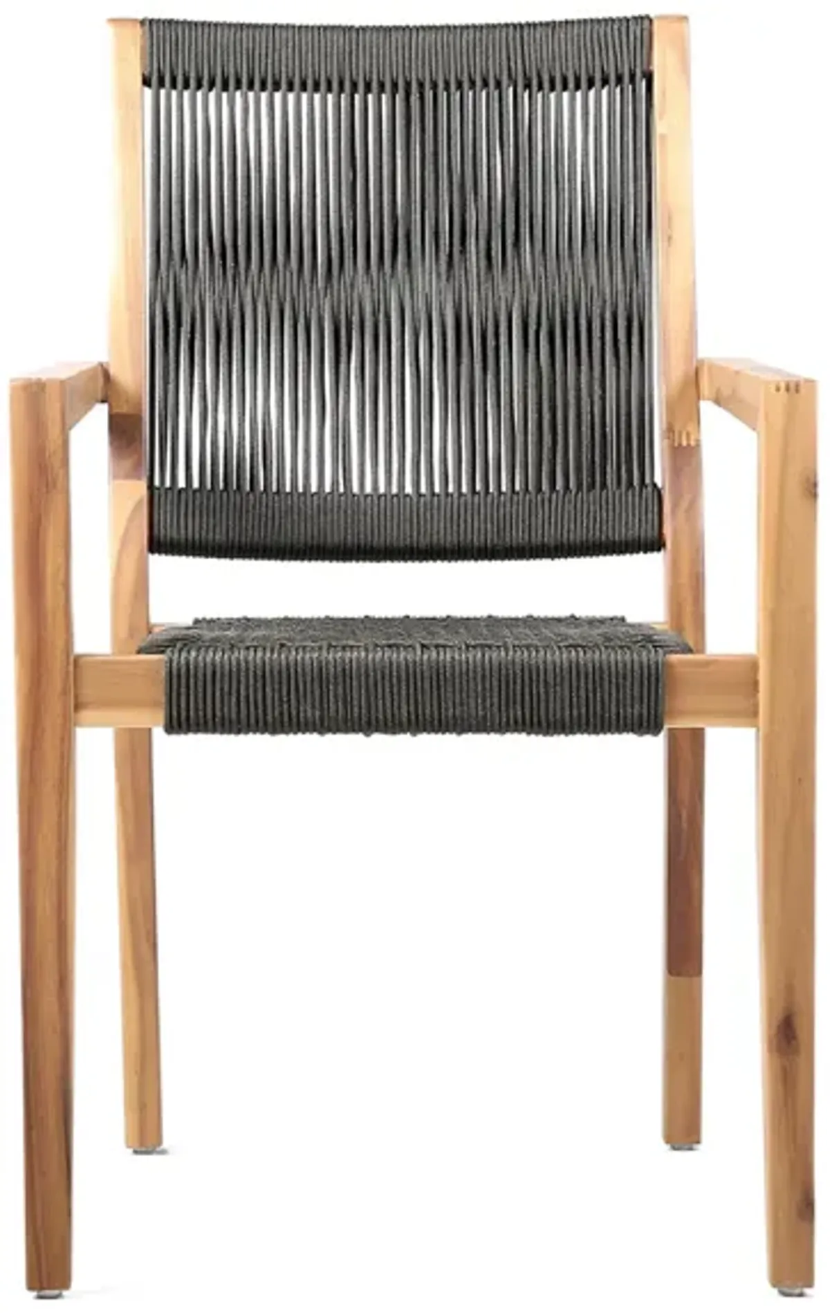 Branwen Outdoor Dining Chairs - Set of 2 in Navy Stripe, Beige, & Natural by Armen Living