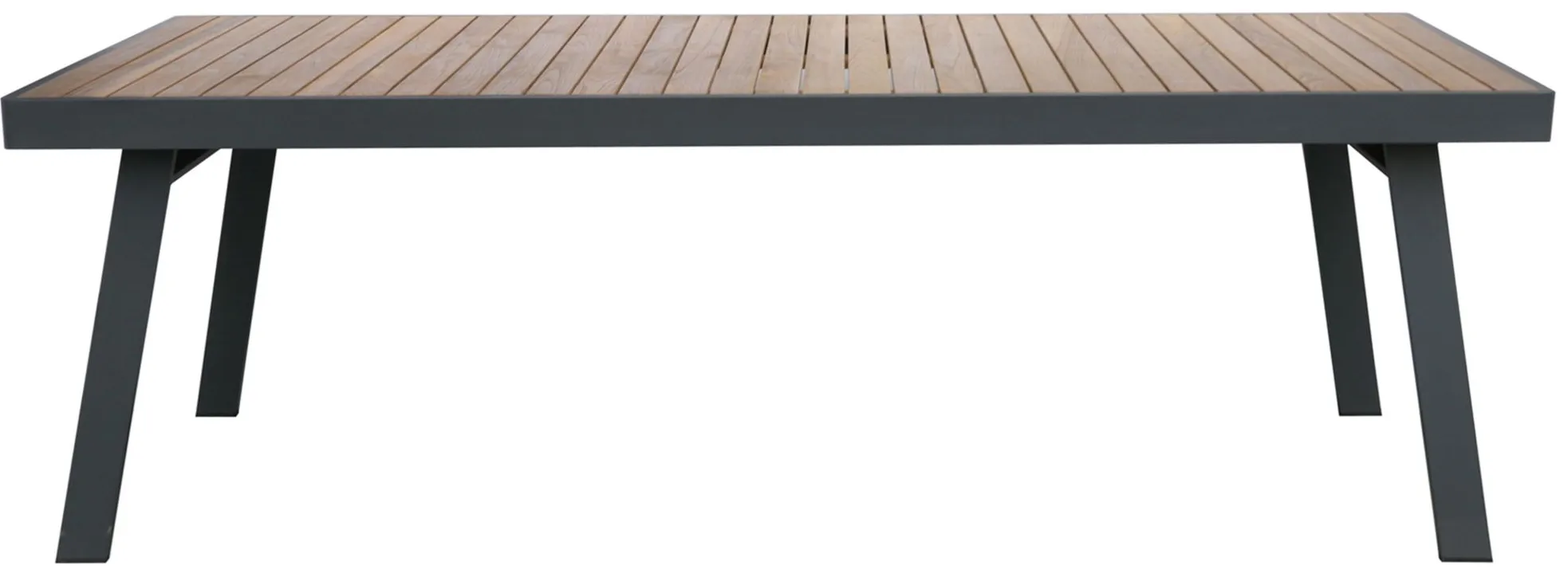 Nofi Rectangular Outdoor Dining Table in Gray by Armen Living