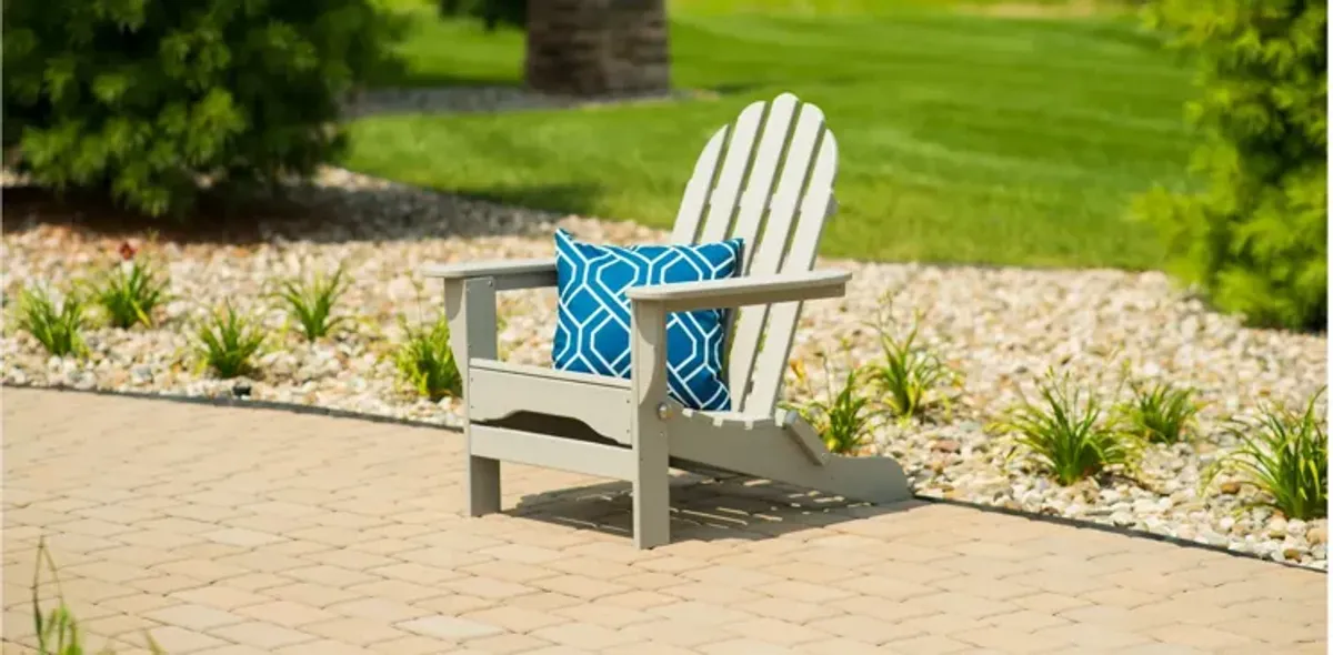 Icon Adirondack Chair in "Light Gray" by DUROGREEN OUTDOOR