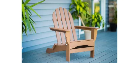 Icon Adirondack Chair in "Teak" by DUROGREEN OUTDOOR