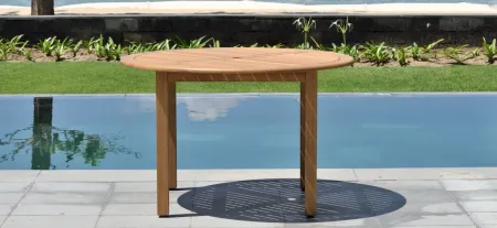 Lifestyle Garden Outdoor Round Dining Table in Brown by International Home Miami