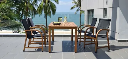 Lifestyle Garden Outdoor 5-pc. Rectangular Dining Set in Brown by International Home Miami